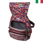 Дамска раница от естествена кожа с капак с цип - Image 4