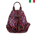 Дамска раница от естествена кожа с капак с цип - Image 3