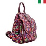 Дамска раница от естествена кожа с капак с цип