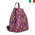 Дамска раница от естествена кожа “напа” с два ципа - Пръски