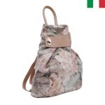 Дамска раница от естествена кожа със  закопчаване  с “кожено шалче”