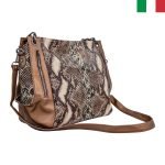 Дамска чанта от еко кожа със синджир на дръжките