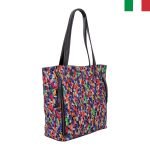 Луксозна голяма дамска чанта от естествена кожа с два вертикални ципа