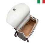 2в1 - Дамска раница/чанта с шев на капака - Сив - Image 3