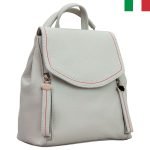 2в1 - Дамска раница/чанта с шев на капака - Сив