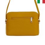Дамска чанта  за през рамо  от естествена кожа - Горчица - Image 2