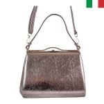 Елегантна дамска чанта от еко кожа - цвят Металик - Image 2