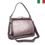 Елегантна дамска чанта от еко кожа - цвят Металик