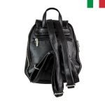 Дамска раница от еко кожа с пискюли на капака - Image 2