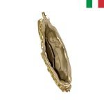 Дамска чанта от естествена кожа през рамо със синджир - злато - Image 3