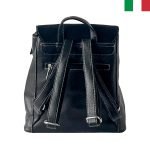 Дамска раница  “Velina Fabbiano” от естествен велур и еко кожа - Image 3