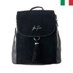 Дамска раница  “Velina Fabbiano” от естествен велур и еко кожа