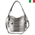 Дамска чанта  от  лазерно обработена кожа - бежаво - Image 2