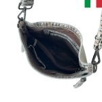 Дамска чанта  от  лазерно обработена кожа - бежаво - Image 4