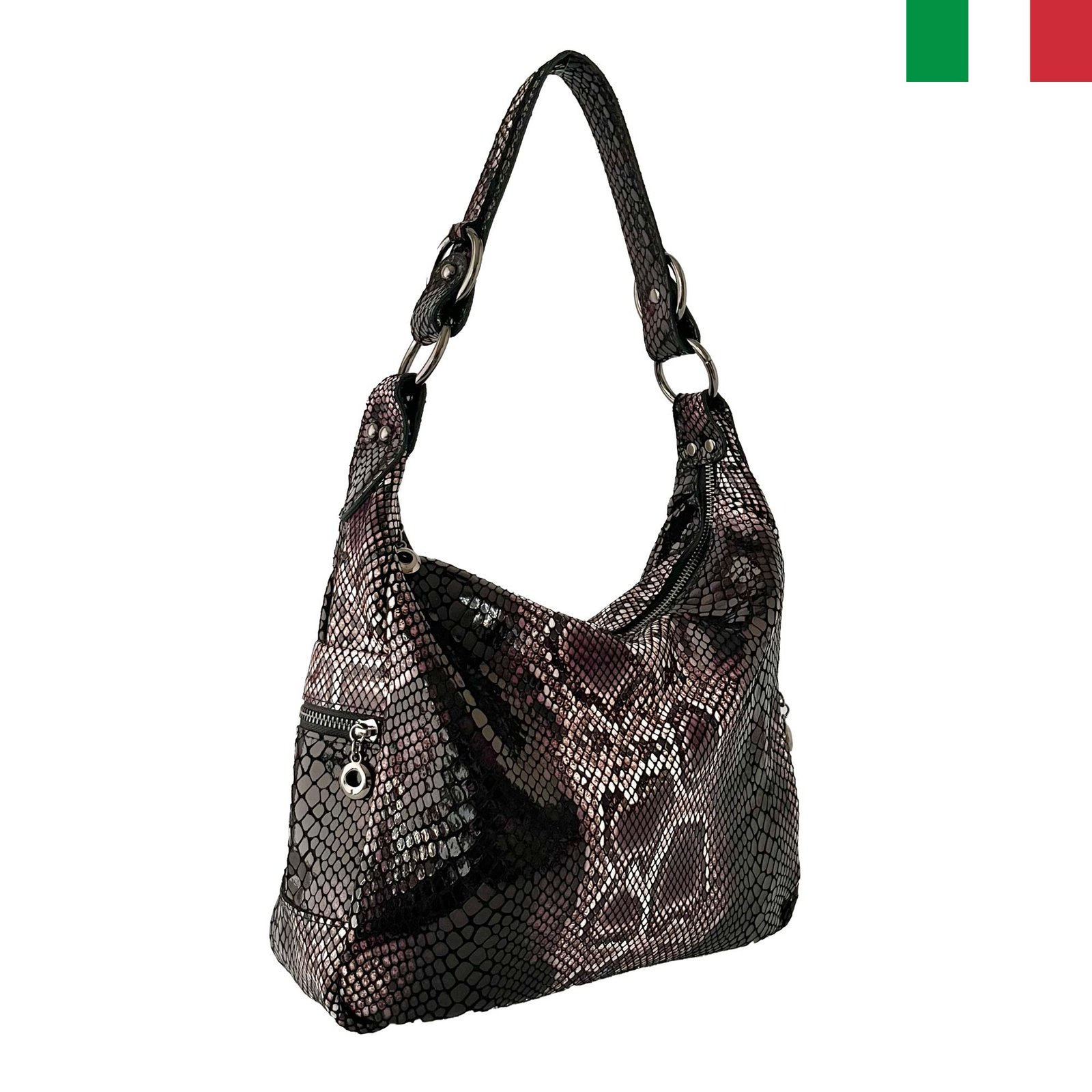 CH6230-a Дамска чанта тип “лодка” от естествена лазерно обработена кожа - Image 1