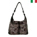 Дамска чанта тип “лодка” от естествена лазерно обработена кожа - Image 3